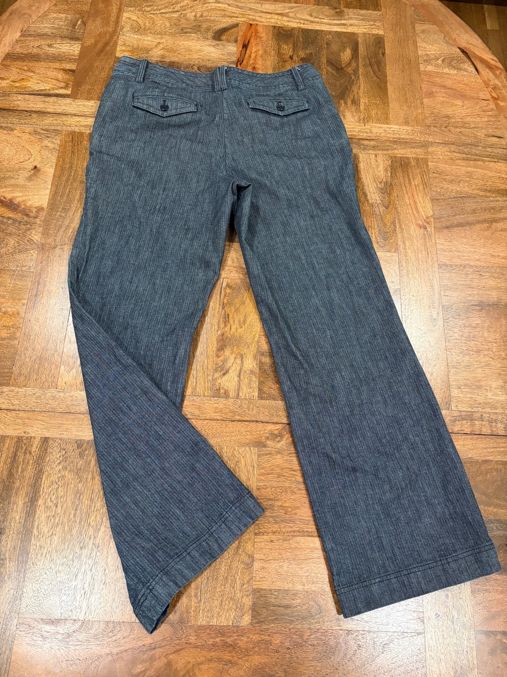 Talbots Navy Dark Wash and Herringbone Slightly Flared Dress Jeans Sz - Picture 3 of 11